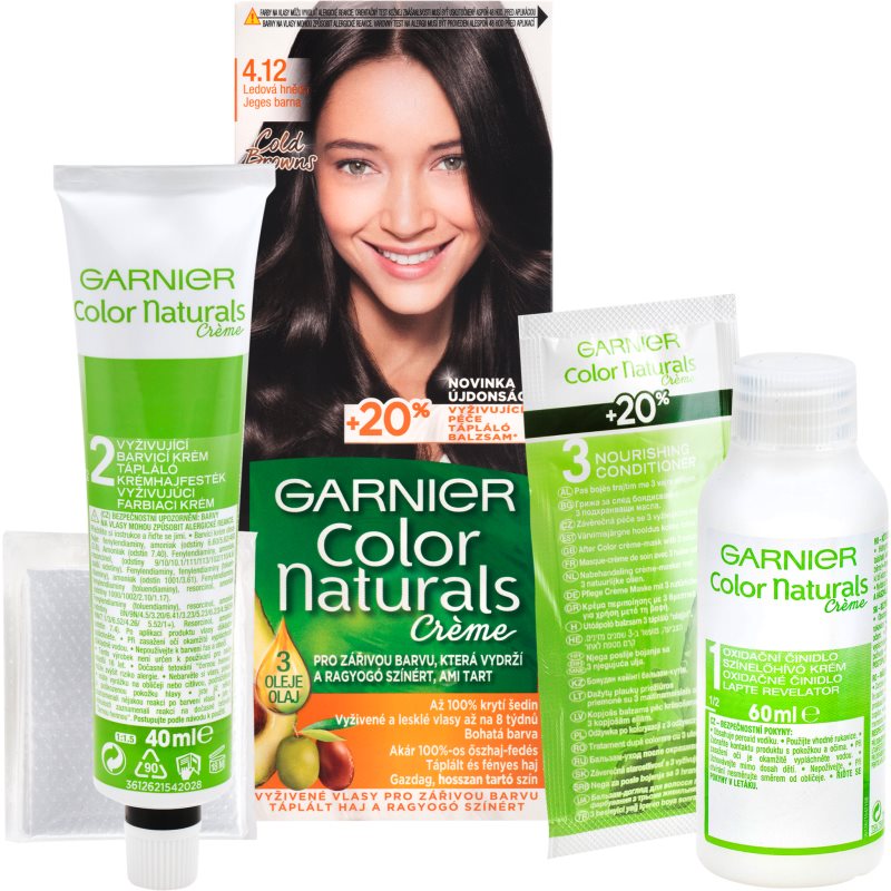 Garnier Color Naturals Creme coloração de cabelo tom 4.12 Icy Brown