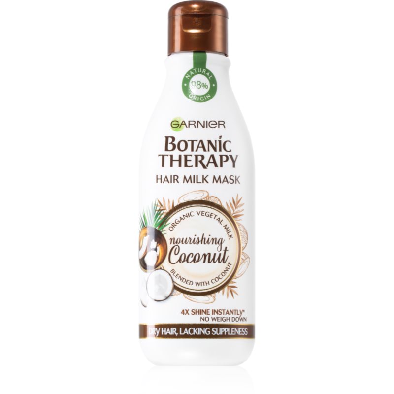 Garnier Botanic Therapy Hair Milk Mask Nourishing Coconut Haarmaske für trockenes und zerbrechliches Haar 250 ml