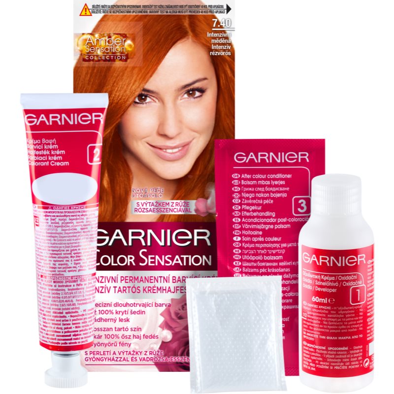 Garnier Color Sensation farba do włosów odcień 7.40 Intense Amber