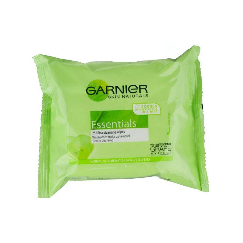 

Garnier Essentials очищуючі серветки для нормальної та змішаної шкіри