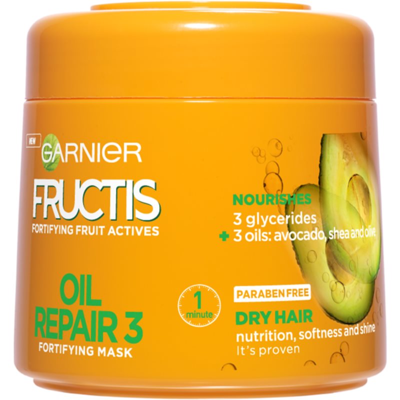 Garnier Fructis Oil Repair 3 mască fortifiantă pentru păr uscat și deteriorat 300 ml