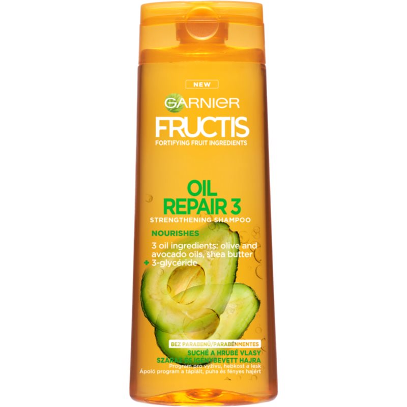 Garnier Fructis Oil Repair 3 champú revitalizador para cabello seco y dañado 250 ml