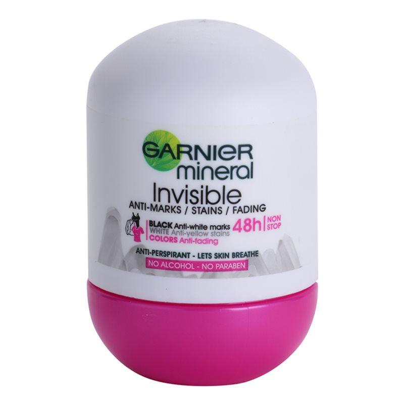 Garnier Mineral Invisible roll-on antibacteriano para mulheres 48h  50 ml