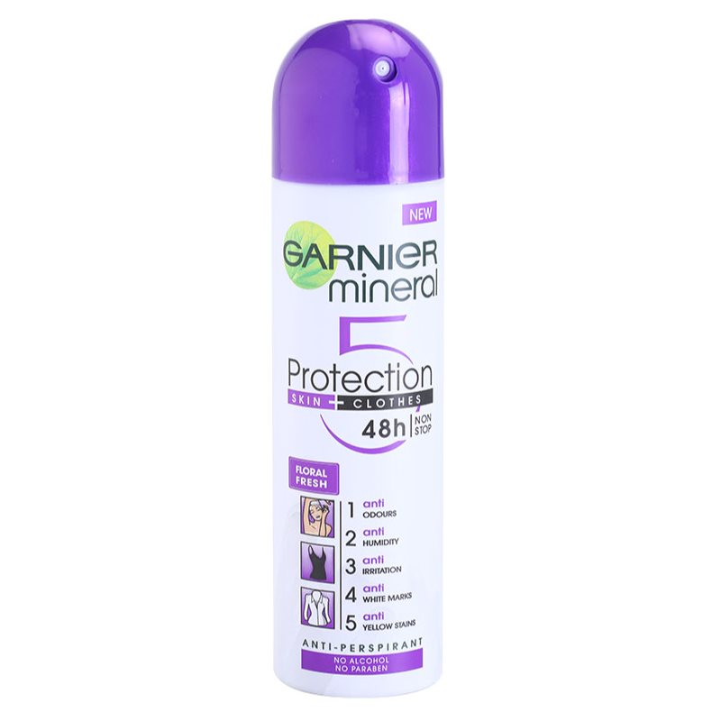 Garnier Mineral 5 Protection antitranspirante en spray sin alcohol 48 h  150 ml
