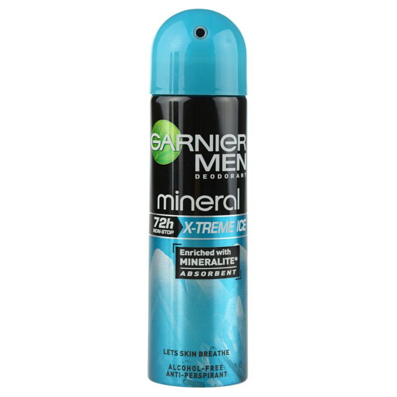 Garnier Men Mineral X-treme Ice antitranspirante em spray 72h  150 ml