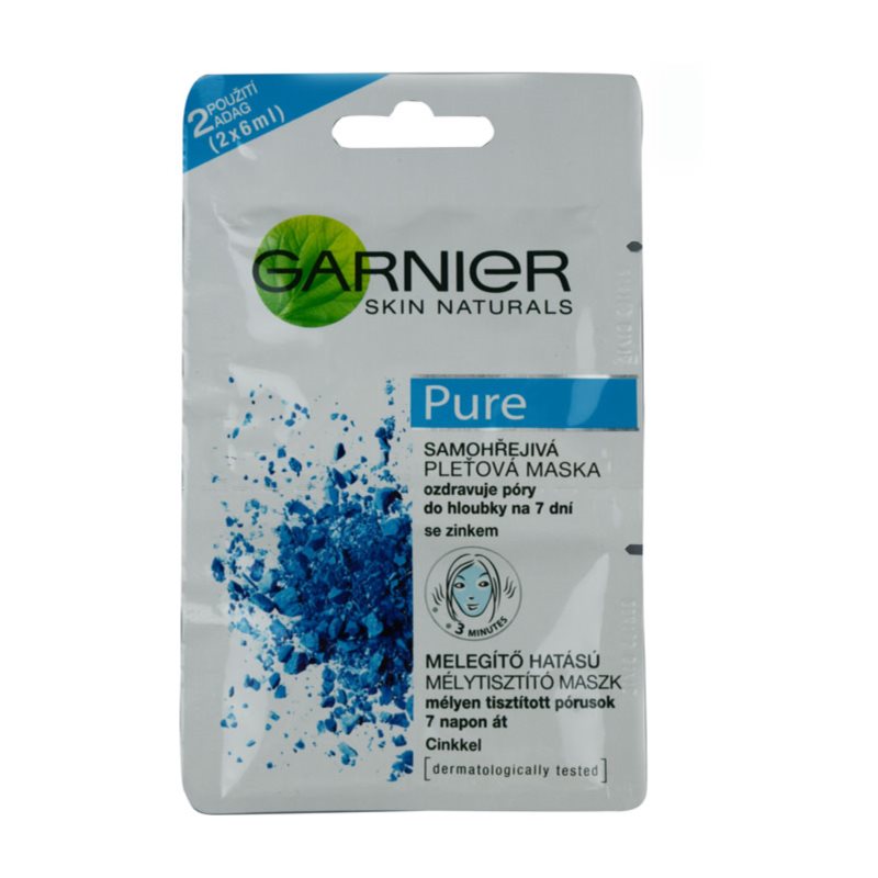Garnier Pure mascarilla facial para pieles problemáticas y con acné 2x6 ml