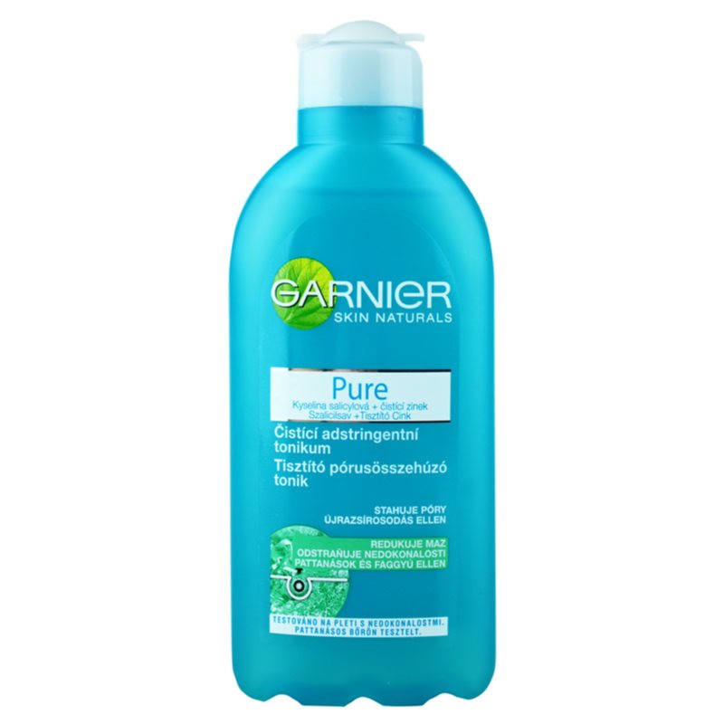 Garnier Pure tisztító tonik problémás és pattanásos bőrre 200 ml
