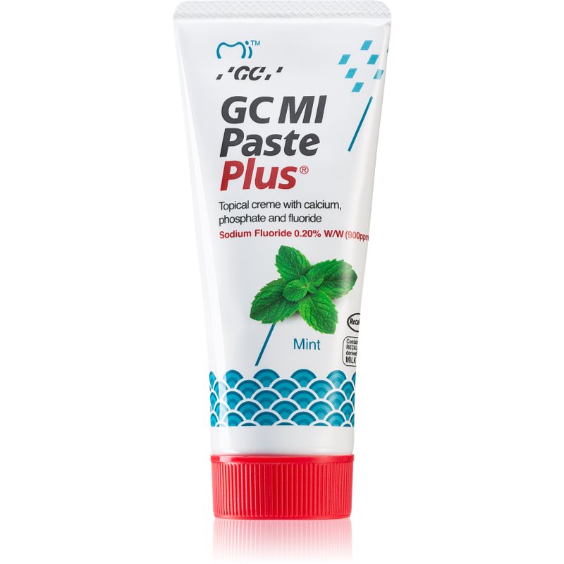 GC MI Paste Plus crema protectora remineralizante para dientes sensibles  con fluoruro sabor  Mint 35 ml