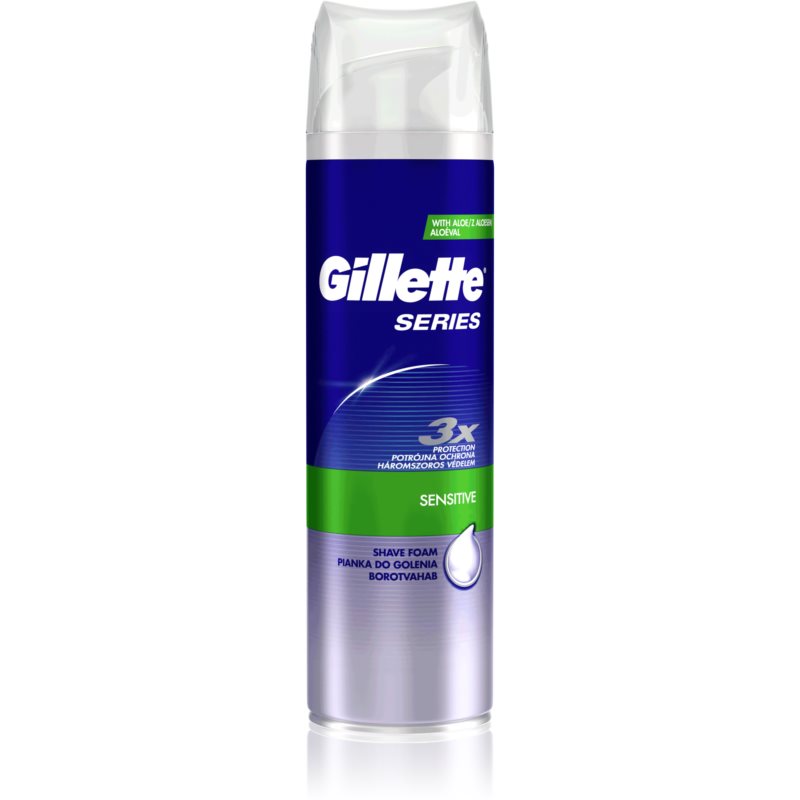 Gillette Series Sensitive espuma de barbear para homens 250 ml