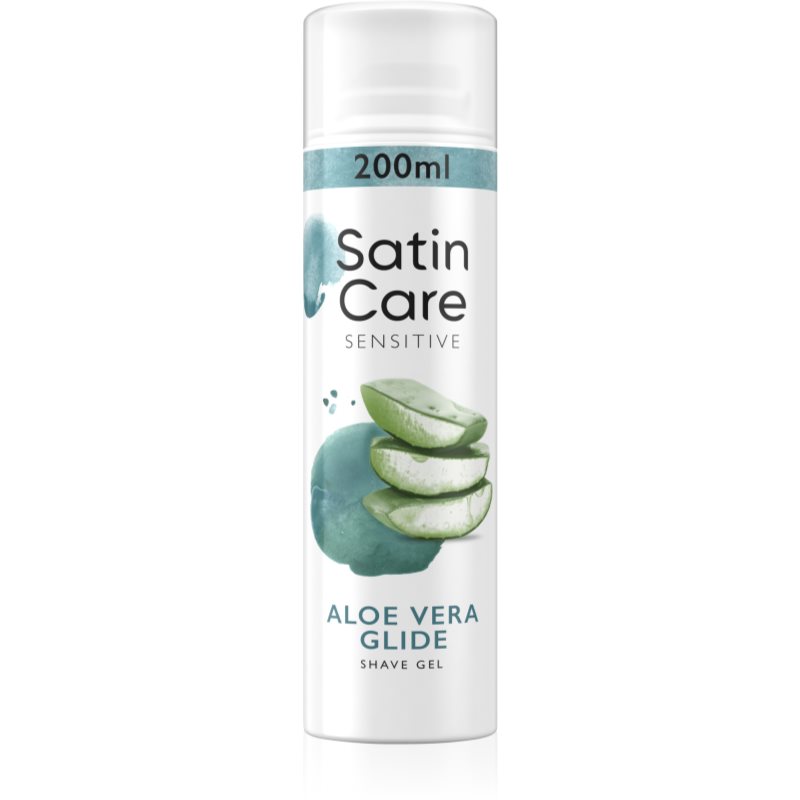 Gillette Satin Care Sensitive Skin borotválkozási gél hölgyeknek Aloe Vera 200 ml