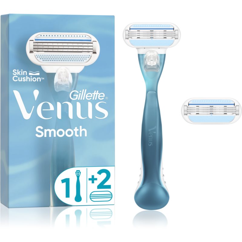 Gillette Venus Smooth máquina de depilar + refil de lâminas 2 pçs