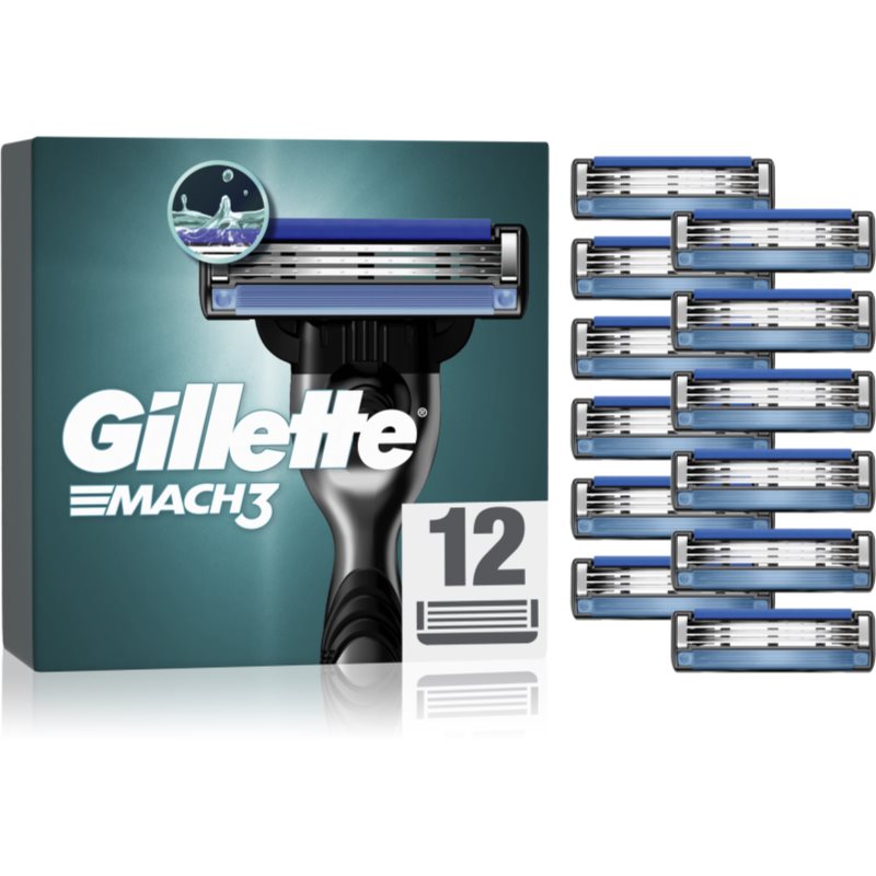 Gillette Mach3 recarga de lâminas 12 un.