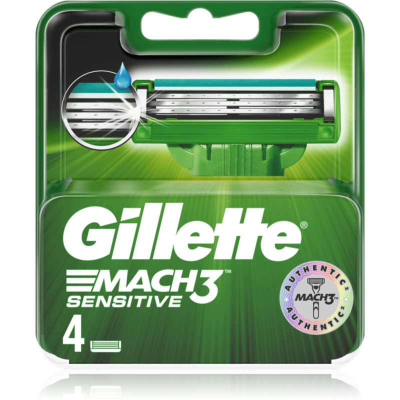 Gillette Mach3 Sensitive náhradní břity 4 ks