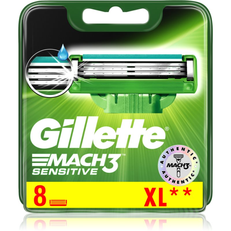 Gillette Mach3 Sensitive recarga de lâminas  8 pçs 8 un.