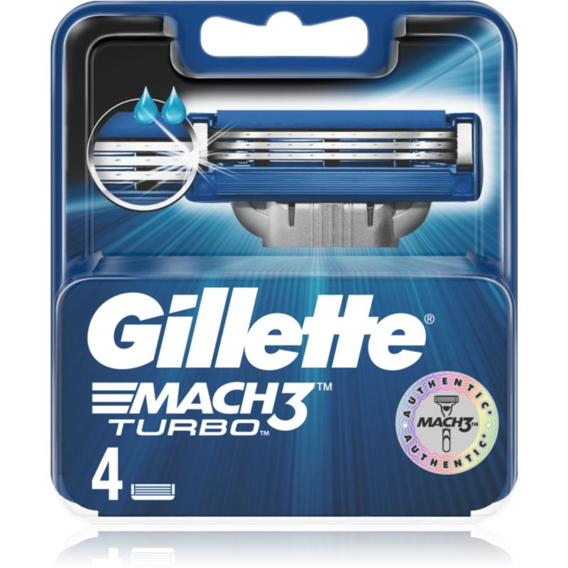 Gillette Mach3 Turbo recarga de lâminas 4 un.
