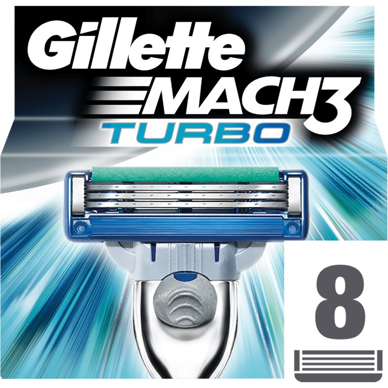 Gillette Mach3 Turbo recambios de cuchillas 8 ud
