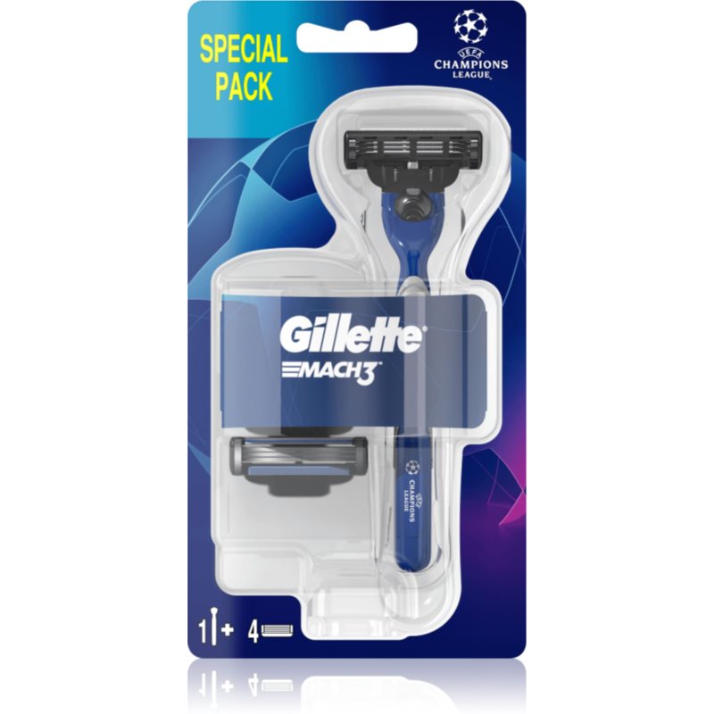 Gillette Mach3 Football maquinilla de afeitar + recambios de cuchillas 3 uds