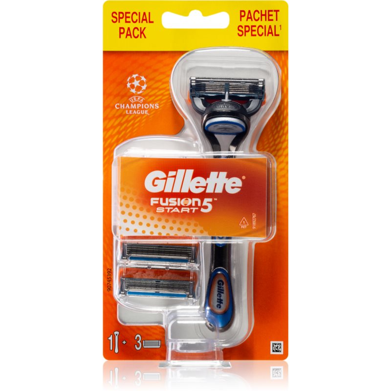 Gillette Fusion5 Start máquina de depilação + lâminas de reposição 3 un.