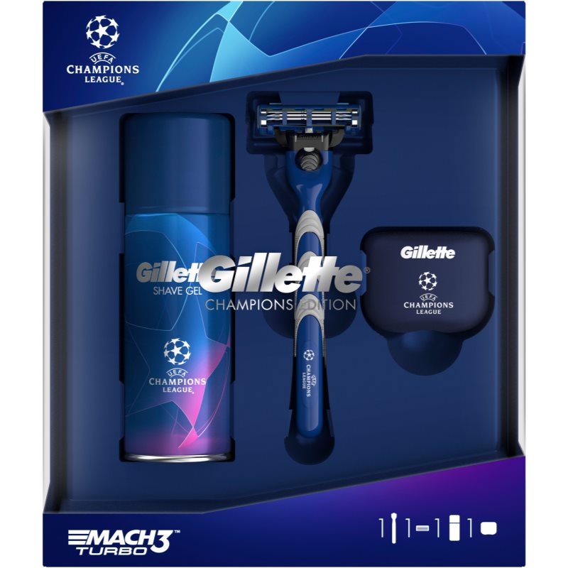 Gillette Mach3 Turbo Champions League Geschenkset (für Herren)