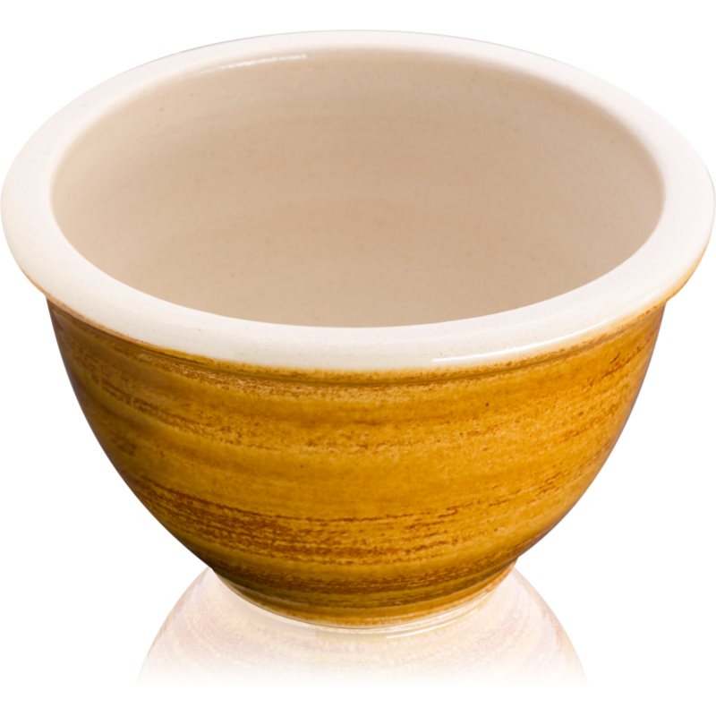 Golddachs Bowl recipiente em cerâmica para preparações de barbear Brown