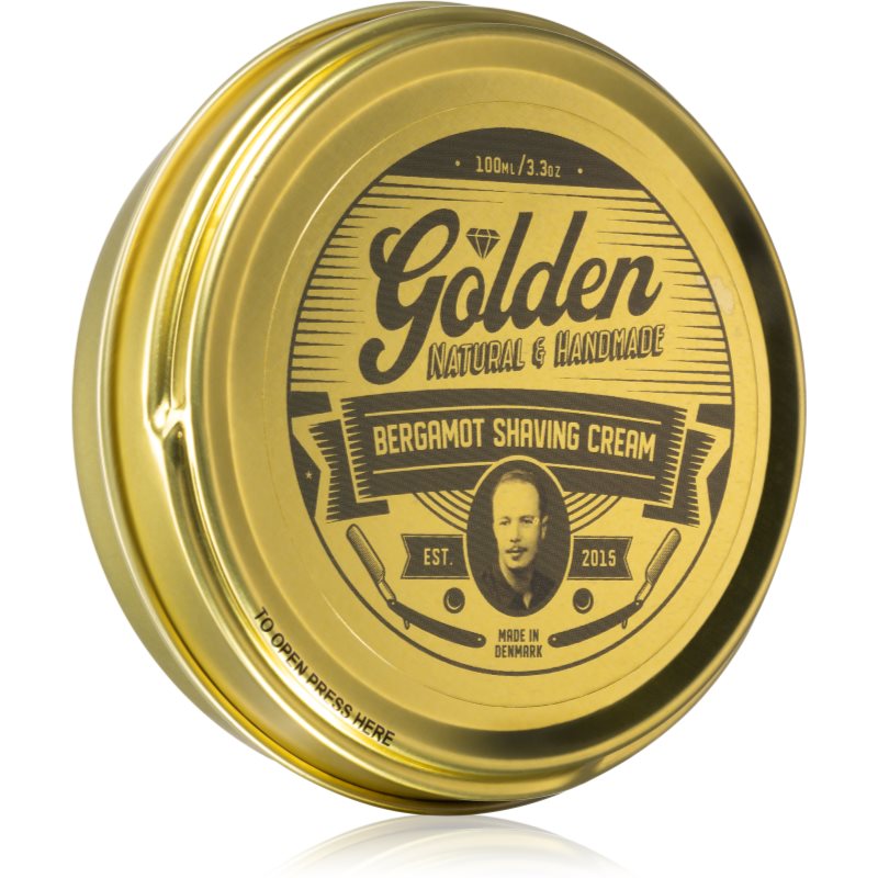 Golden Beards Bergamot Shaving Cream creme de barbear para homens 100 ml