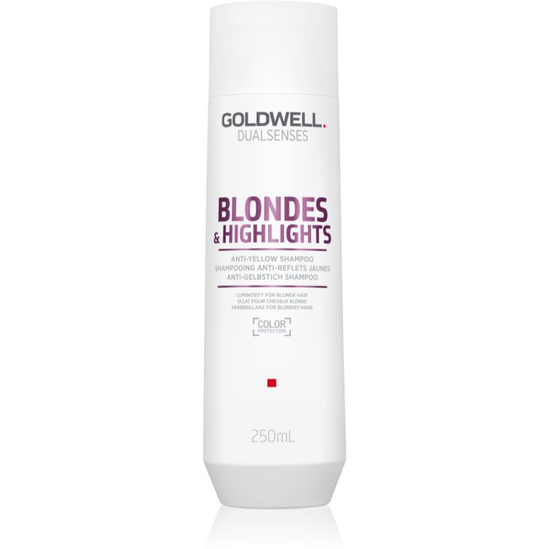 Goldwell Dualsenses Blondes & Highlights champô para cabelo loiro neutraliza tons amarelados 250 ml