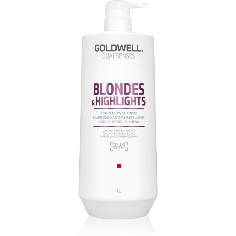 Goldwell Dualsenses Blondes & Highlights champô para cabelo loiro neutraliza tons amarelados 1000 ml