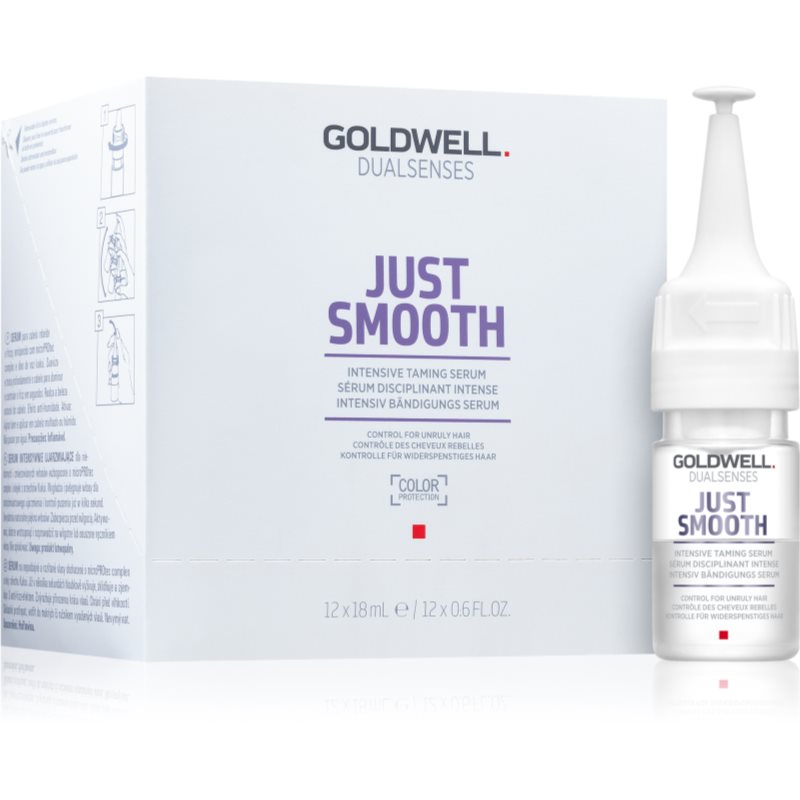Goldwell Dualsenses Just Smooth sérum suavizante para cabelos crespos e inflexíveis 12x18 ml