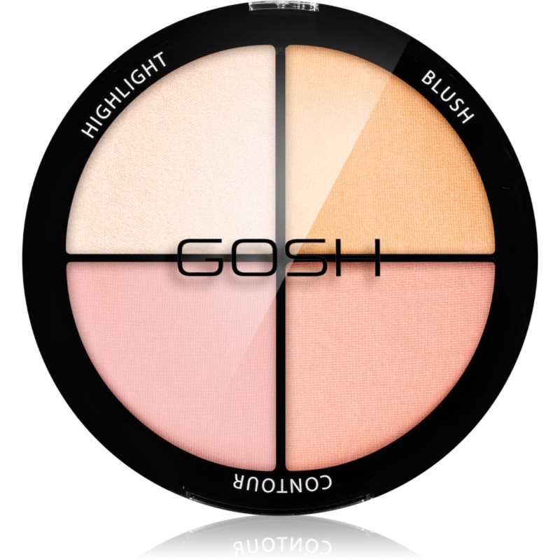 Gosh Strobe'n Glow Palette mit Kontur- und aufhellenden Schatten Farbton 002 Blush 15 g