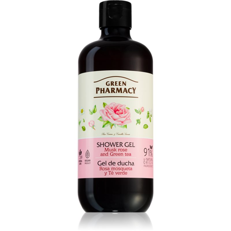Green Pharmacy Body Care Rose & Green Tea нежен душ гел 500 мл.