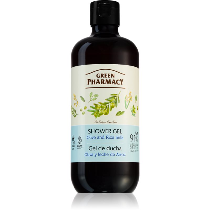 Green Pharmacy Body Care Olive & Rice Milk gel de banho nutritivo 500 ml