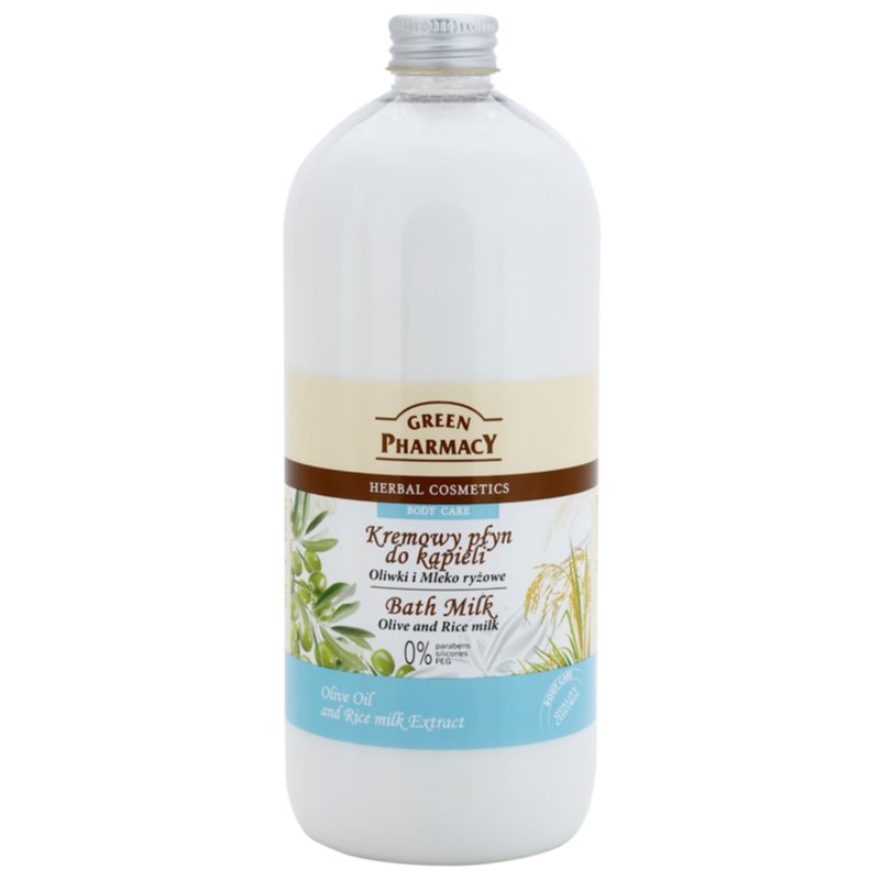 Green Pharmacy Body Care Olive & Rice Milk leite de banho 1000 ml