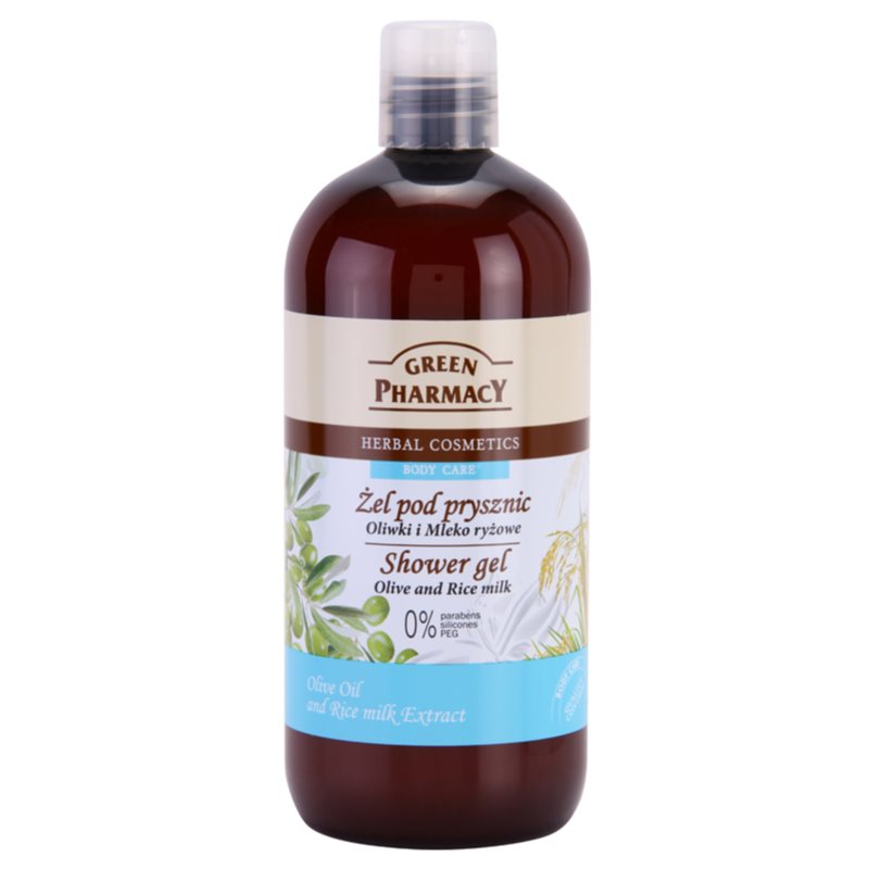 Green Pharmacy Body Care Olive & Rice Milk gel de ducha 500 ml