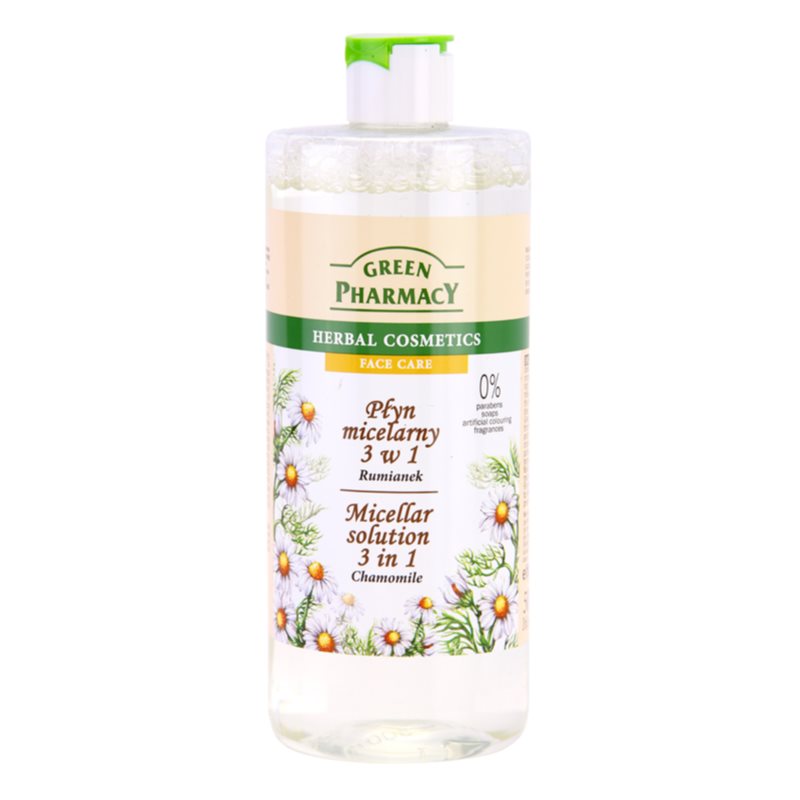 Green Pharmacy Face Care Chamomile мицеларна вода 3 в 1 500 мл.