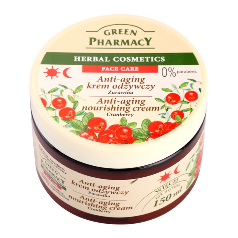 Green Pharmacy Face Care Cranberry подхранващ крем против стареене на кожата 150 мл.
