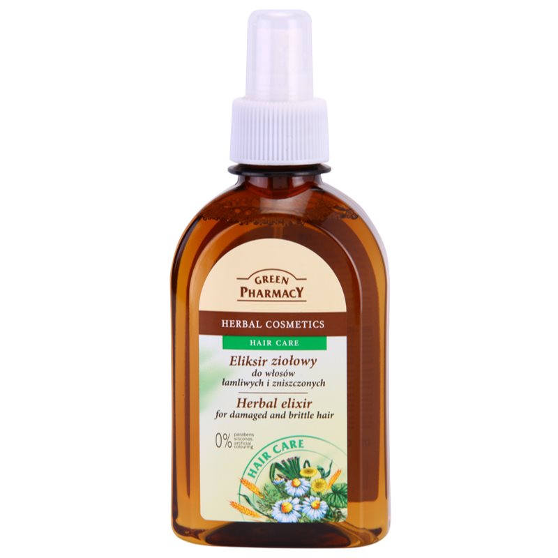 Green Pharmacy Hair Care elixir de ervas para cabelos danificados e quebradiços 250 ml