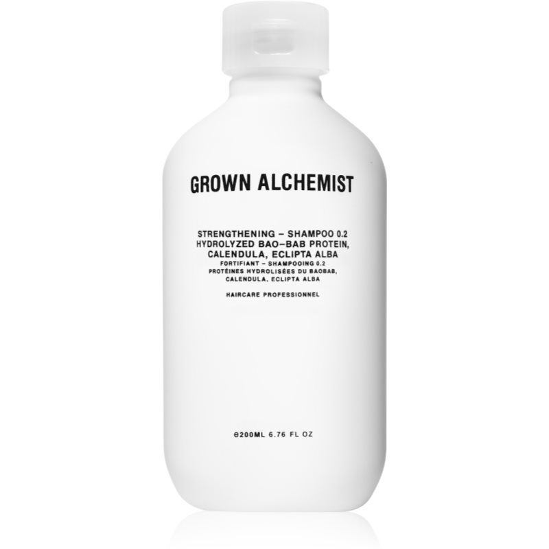Grown Alchemist Strengthening Shampoo 0.2 champú revitalizador para cabello maltratado o dañado 200 ml