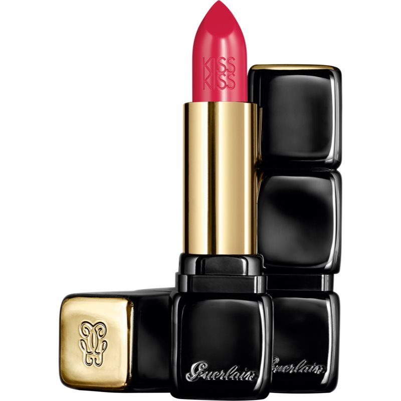 GUERLAIN KissKiss Shaping Cream Lip Colour ruj cremos cu finisaj satinat culoare 324 Red Love 3,5 g
