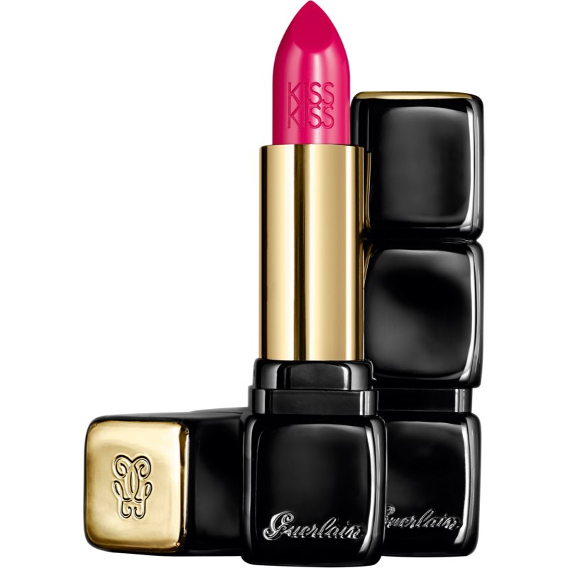 GUERLAIN KissKiss Shaping Cream Lip Colour batom cremoso com efeito de cetim tom 361 Excessive Rose 3,5 g