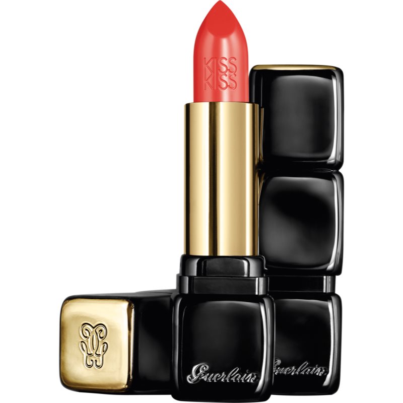 GUERLAIN KissKiss Shaping Cream Lip Colour kremowa szminka o satynowym wykończeniu odcień 344 Sexy Coral 3,5 g