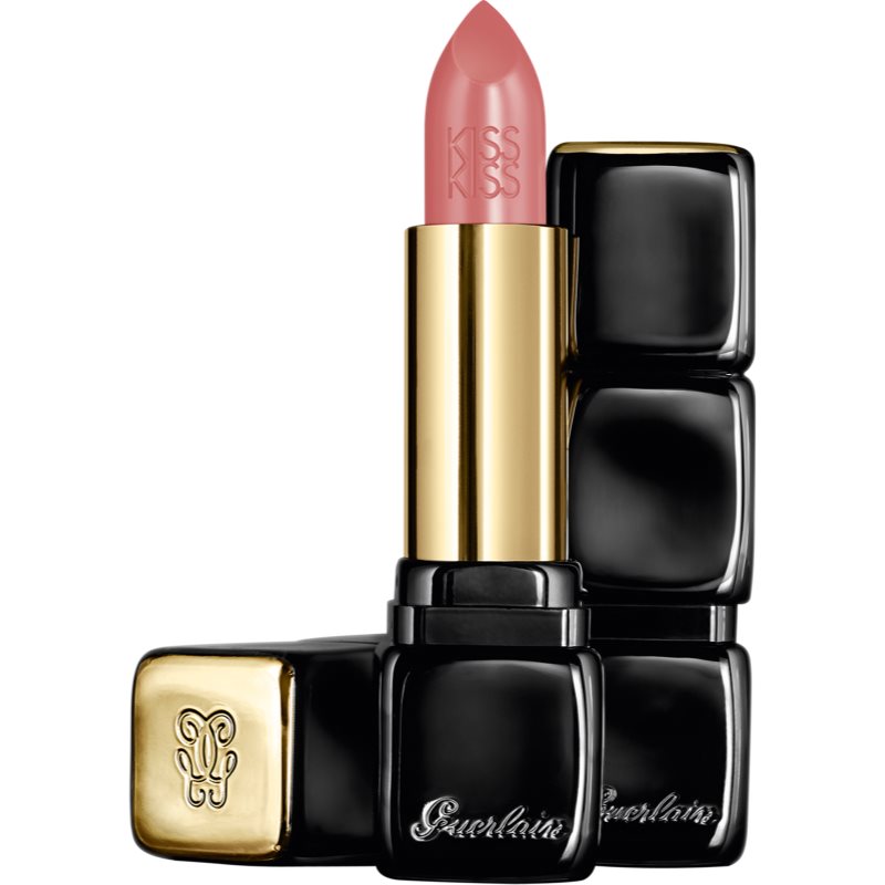 GUERLAIN KissKiss Shaping Cream Lip Colour Кремообразно червило със сатенено покритие цвят 308 Nude Lover 3,5 гр.