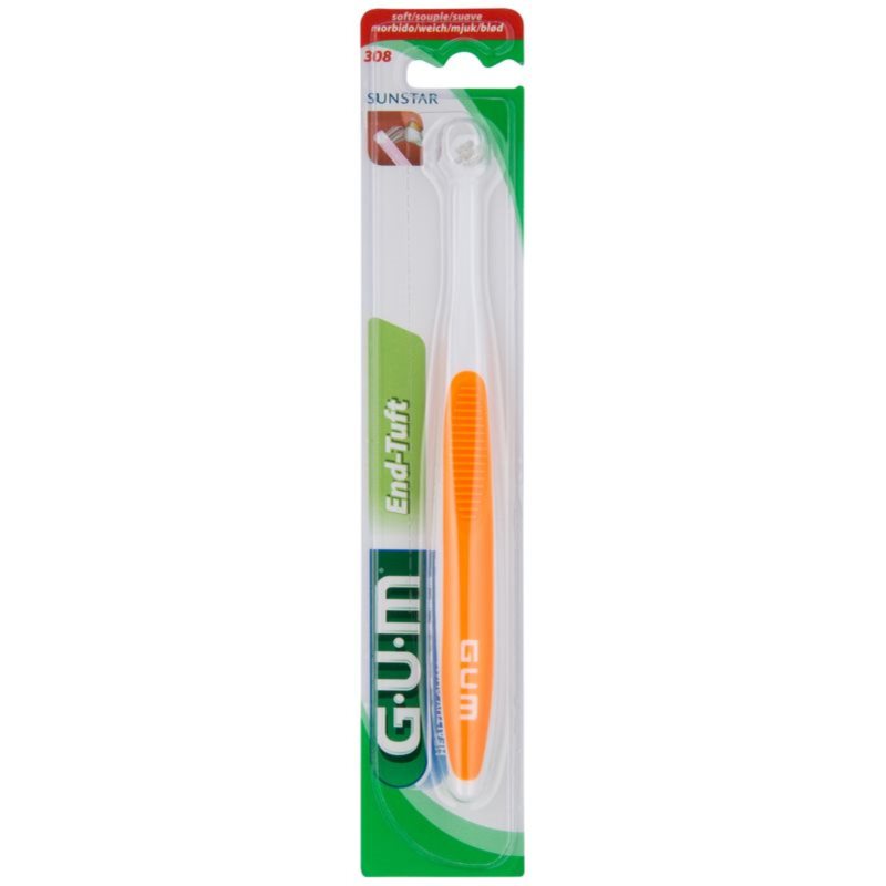 G.U.M End-Tuft escova de dentes com múltiplas cerdas soft