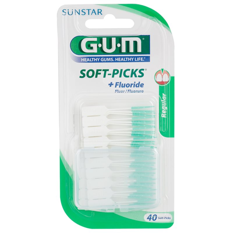 G.U.M Soft-Picks +Fluoride scobitoare regular 40 buc