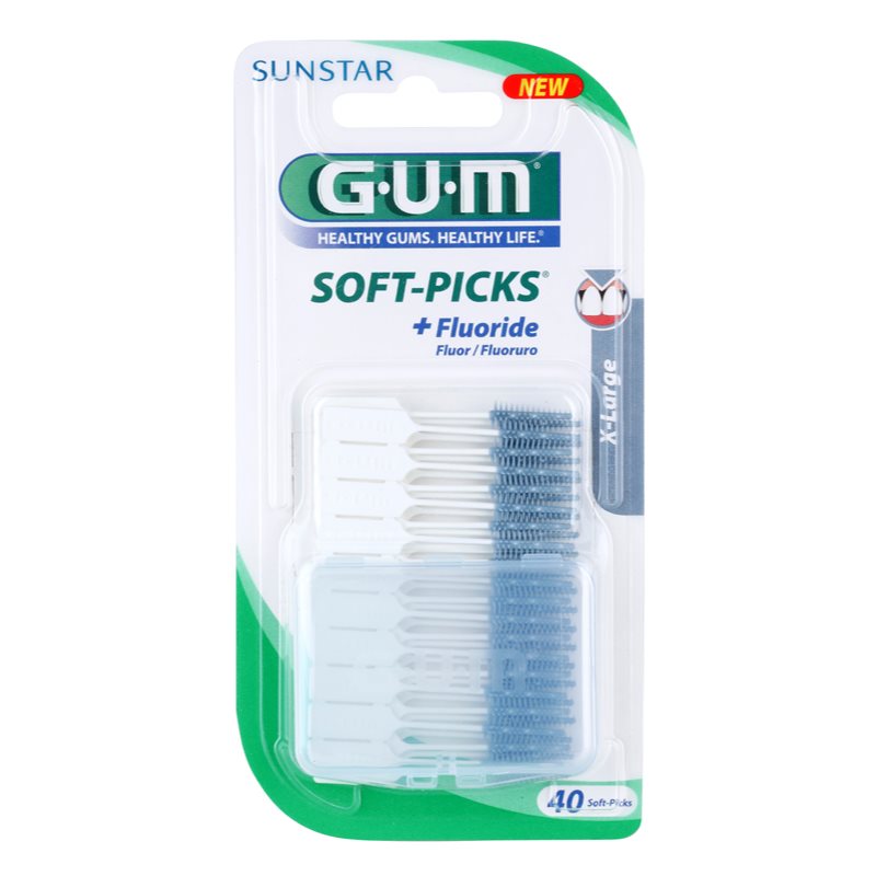 G.U.M Soft-Picks +Fluoride palillos de dientes  X-Large 40 ud