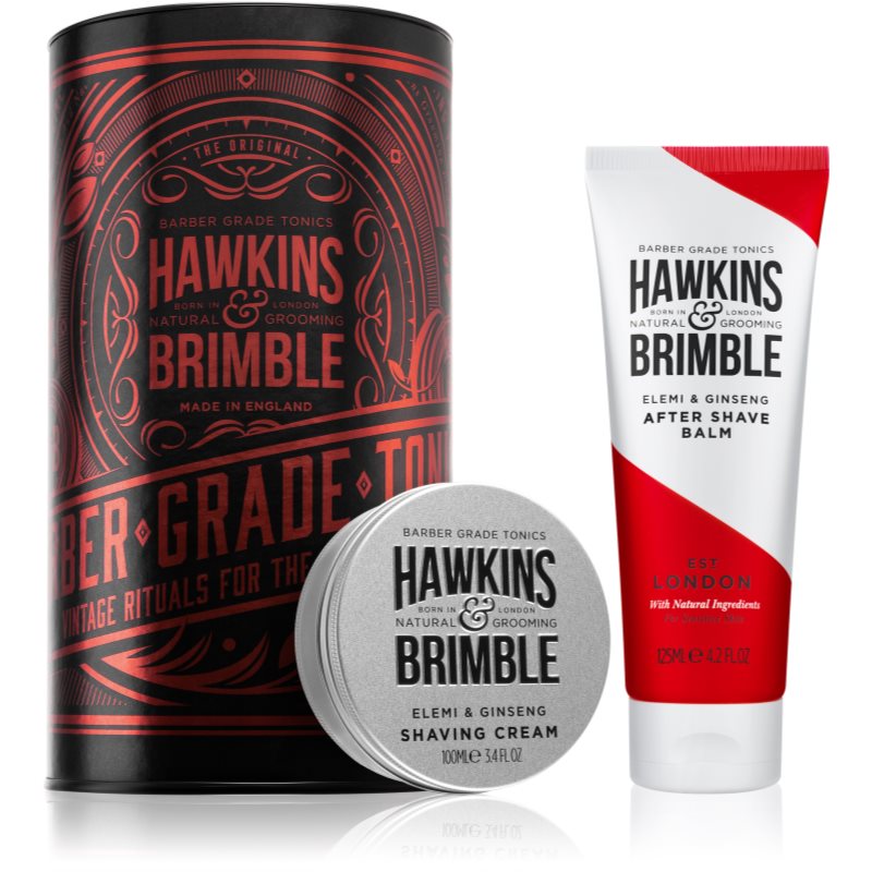 Hawkins & Brimble Natural Grooming Elemi & Ginseng coffret (para barbear)