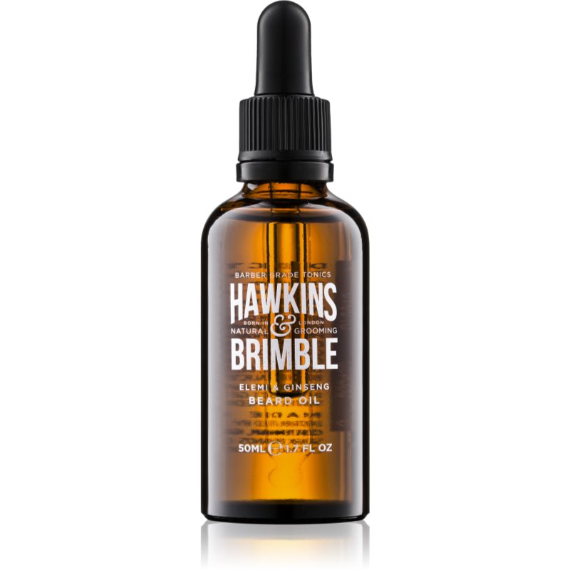 Hawkins & Brimble Natural Grooming Elemi & Ginseng óleo nutritivo para bigode e barba 50 ml