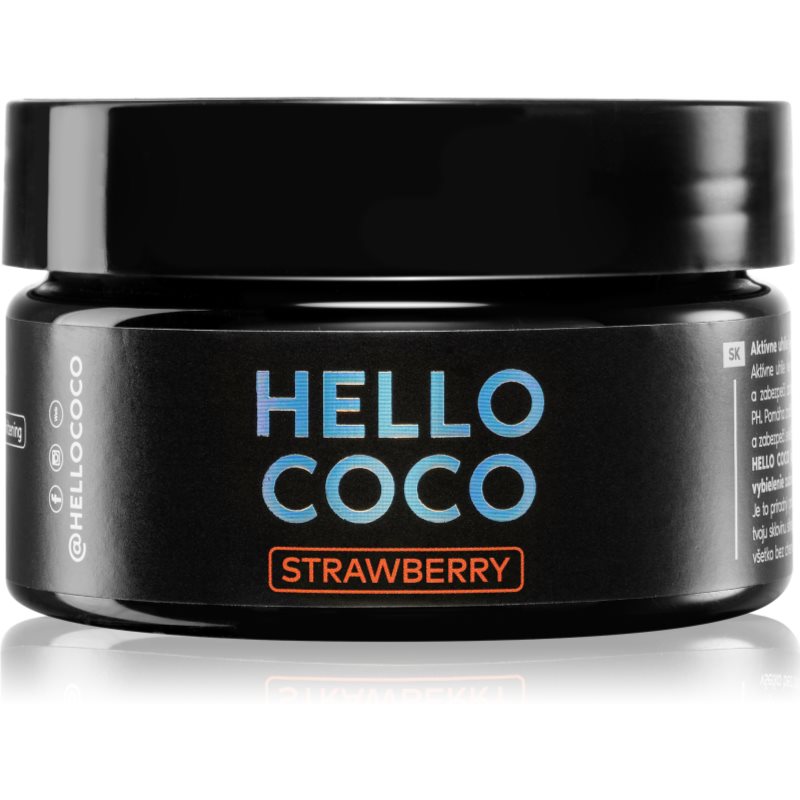 Hello Coco Strawberry carvão ativo  para branqueamento de dentes sabor Strawberry