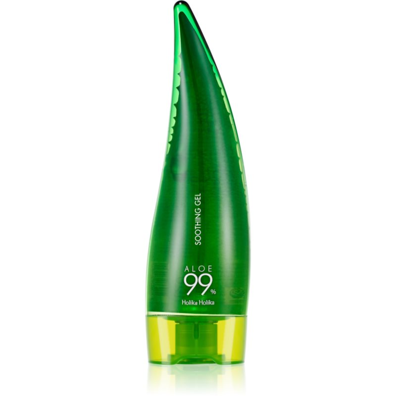 Holika Holika Aloe 99% гел за интензивна хидратация и освежаване на кожата на лицето с алое вера 250 мл.