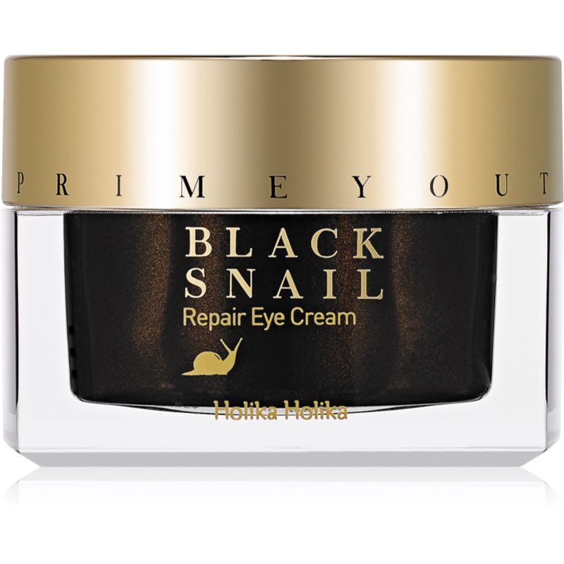 Holika Holika Prime Youth Black Snail crema de noche reparadora  con extracto de baba de caracol 30 ml