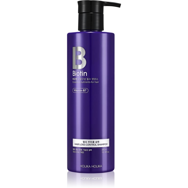 Holika Holika Biotin Shampoo gegen Haarausfall und schütteres Haar mit Biotin 390 ml